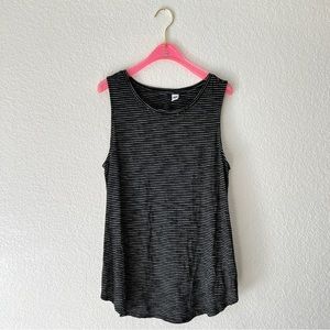 Old Navy Sleeveless Relaxed Striped Metallic Tank Top Size Large